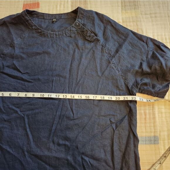 Muji  100% linen raglan short sleeve top - Picture 2 of 7